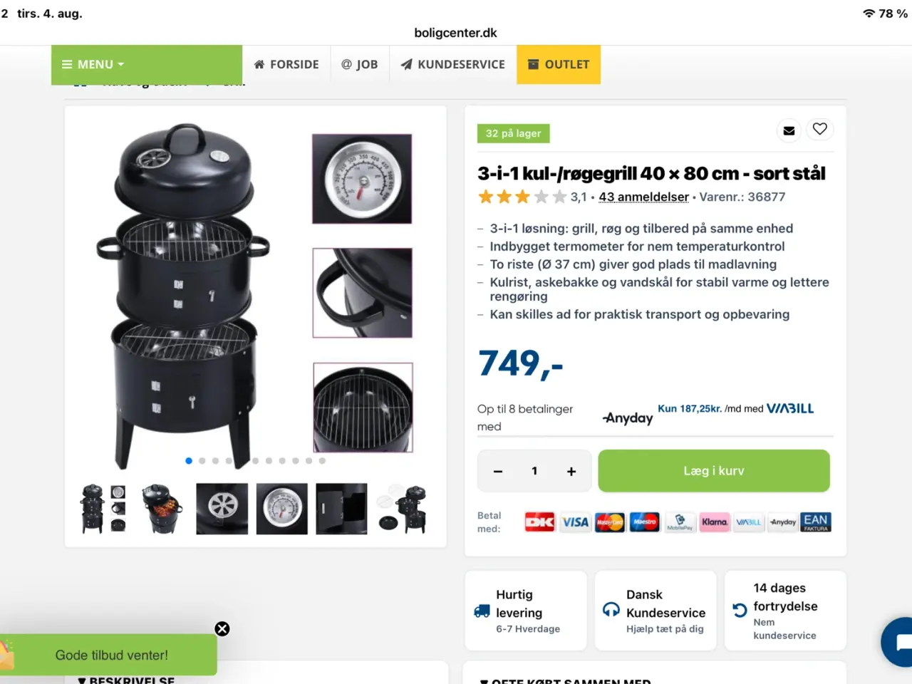 Billede 5 - Bare grill / Røggrill / røgeovn 3/1 og Weber