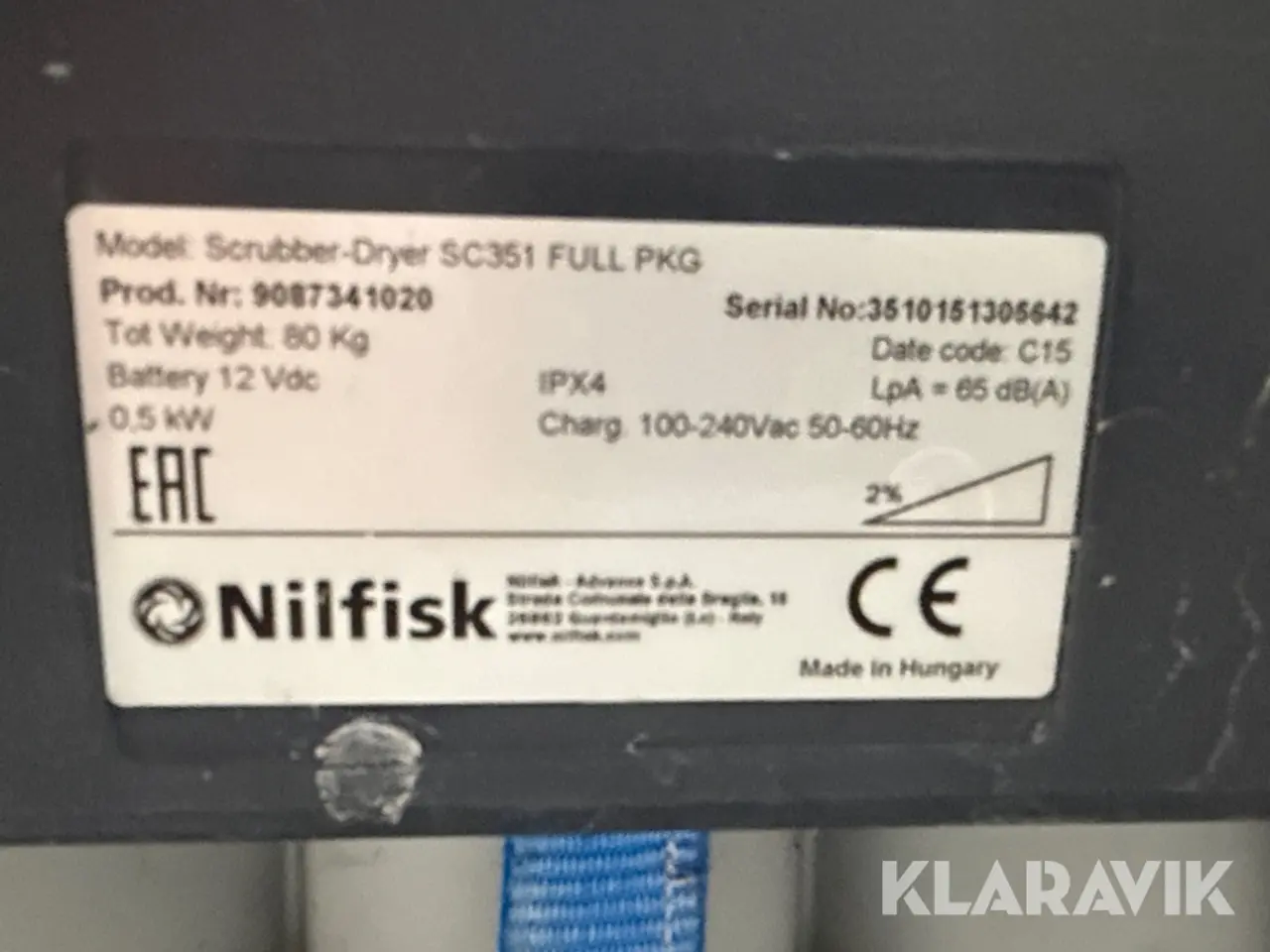 Billede 11 - Gulvvaskemaskine Nilfisk SC351