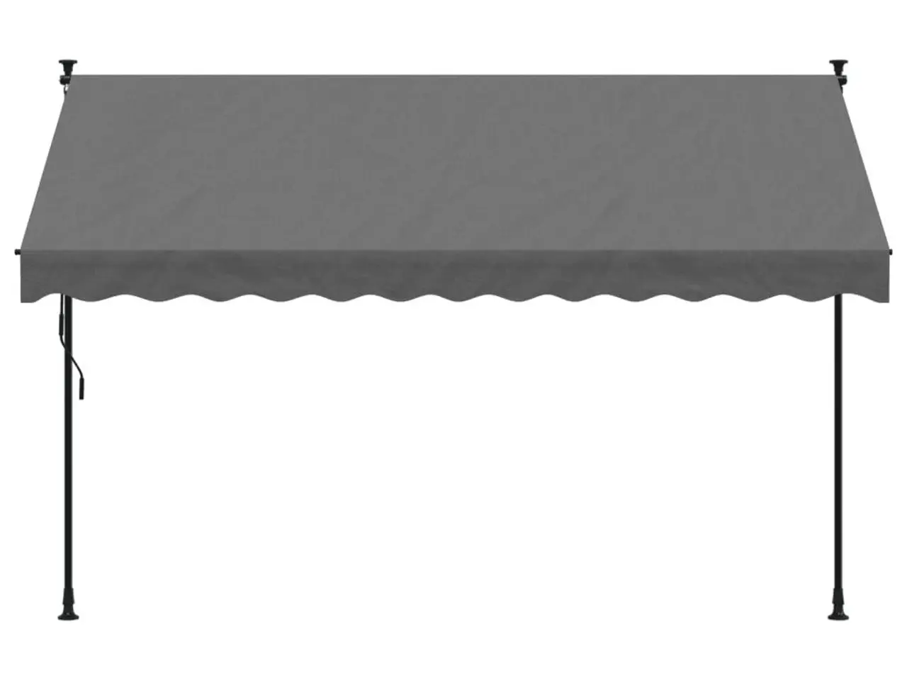 Billede 3 - Markise 300x150 cm sammenrullelig stof og stål antracitgrå