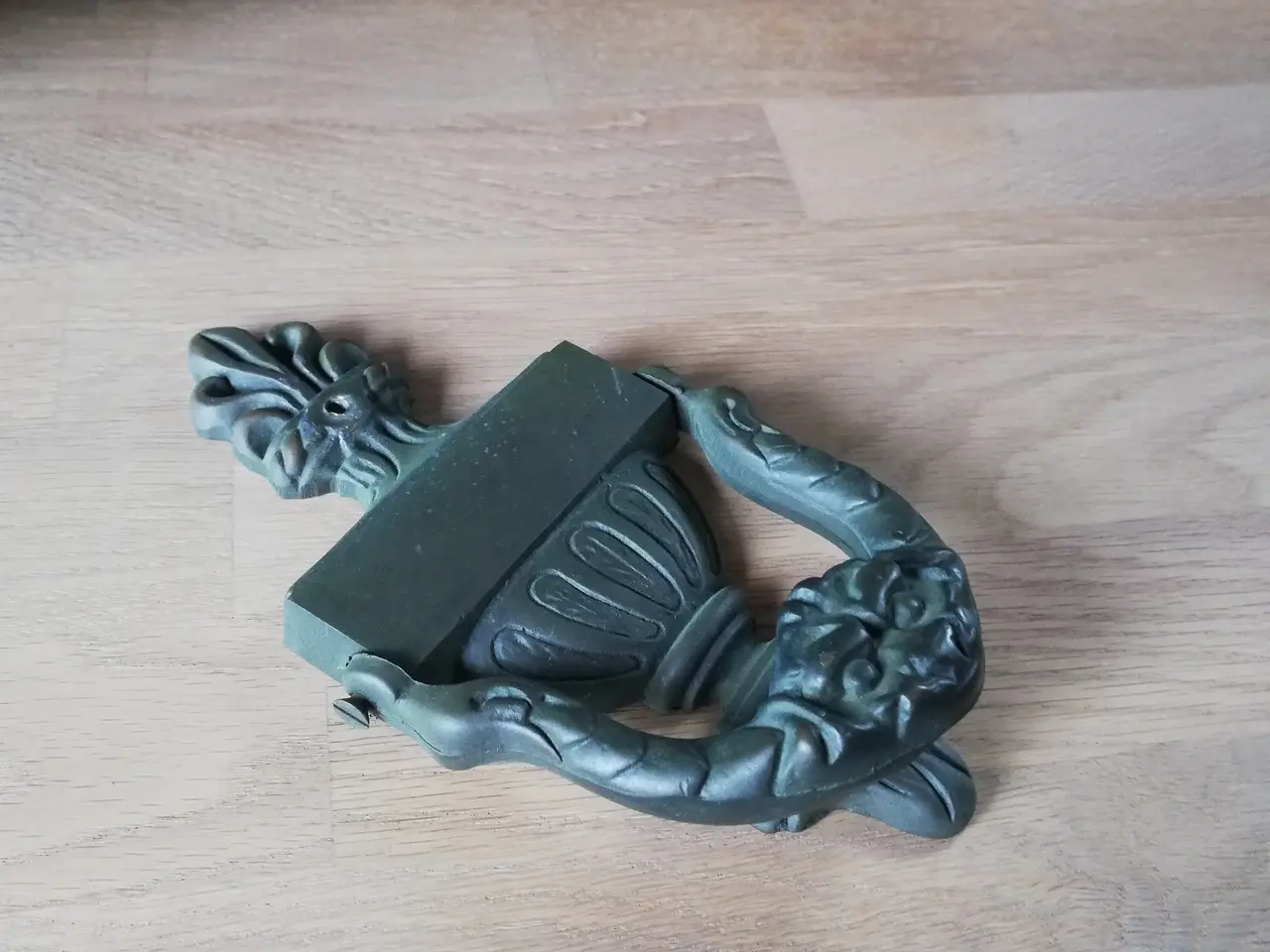 Billede 1 - Gl dørhammer i bronze messing