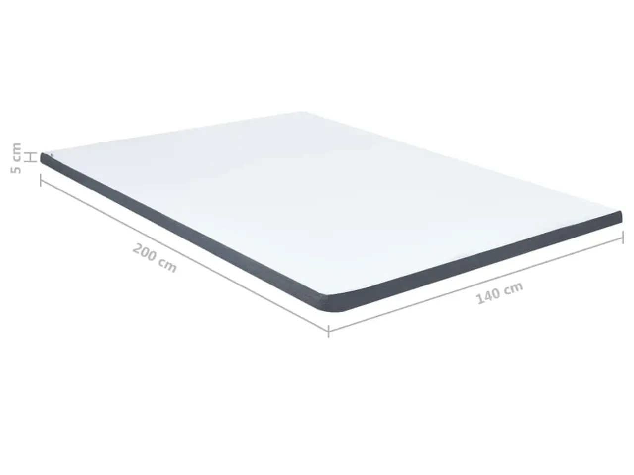 Billede 9 - Topmadras 200×140×5 cm - medium blød, aftageligt betræk