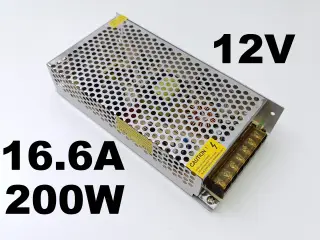 NY! 12V 16.5A 200W Modulært Strømforsyning