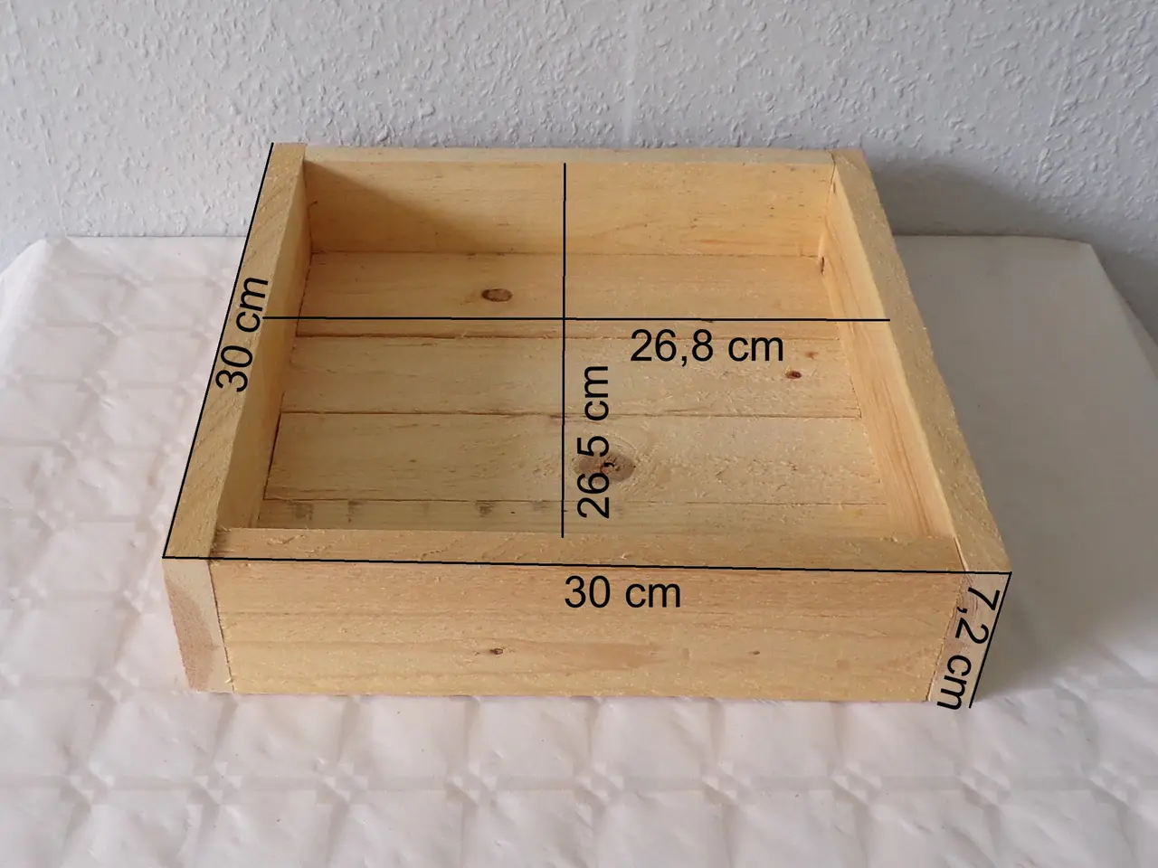 Billede 8 - Bakke genbrugstræ 30 x 30 cm