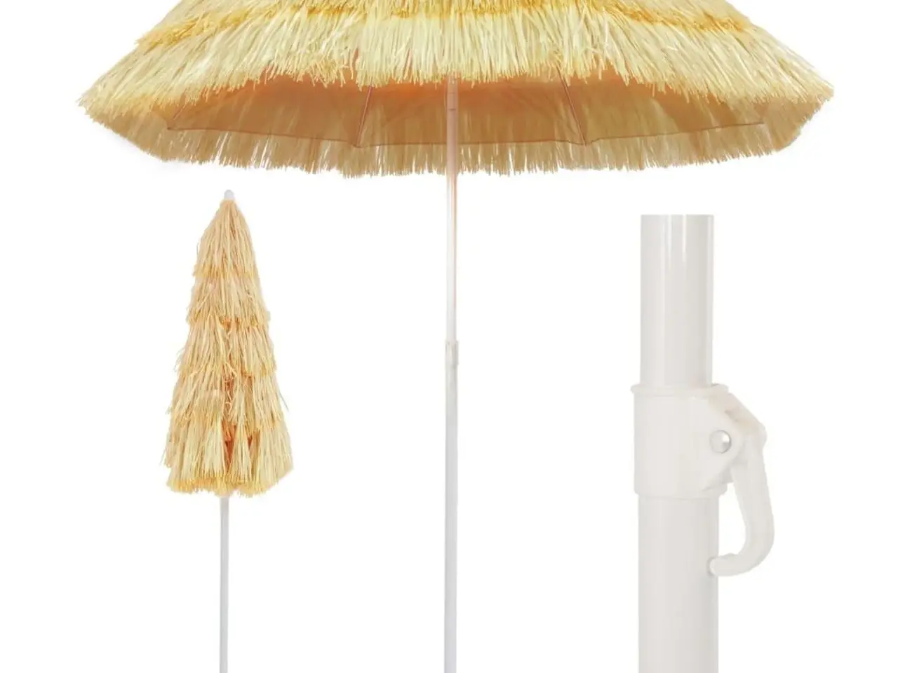 Billede 1 - Strandparasol i Hawaii-stil 180 cm - naturfarvet