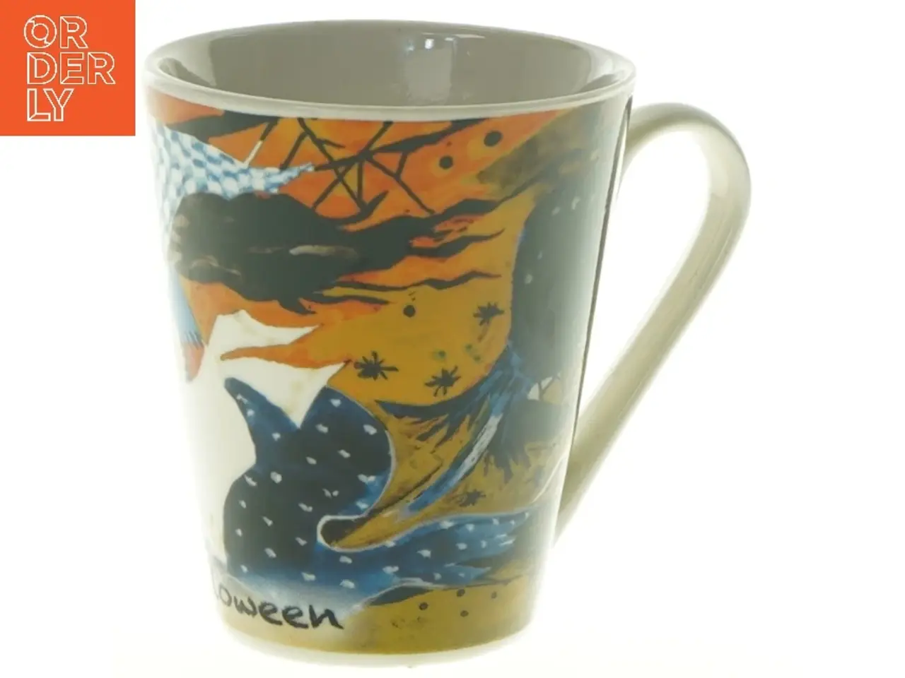 Billede 1 - Keramikkrus med Halloween-motiv (str. 10 x 11,5 cm)