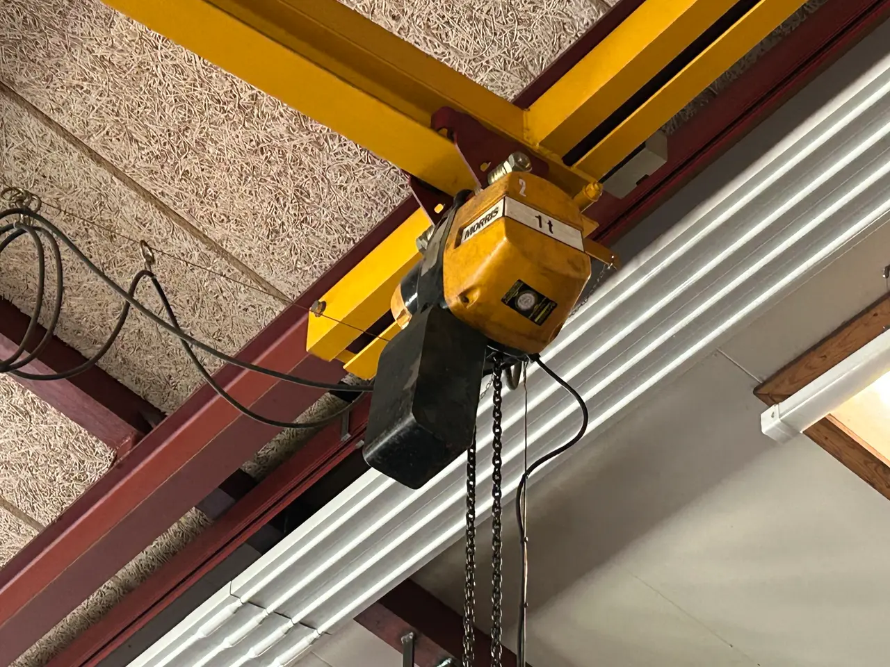 Billede 3 - Traverskran med el. kædetalje 1000 kg.