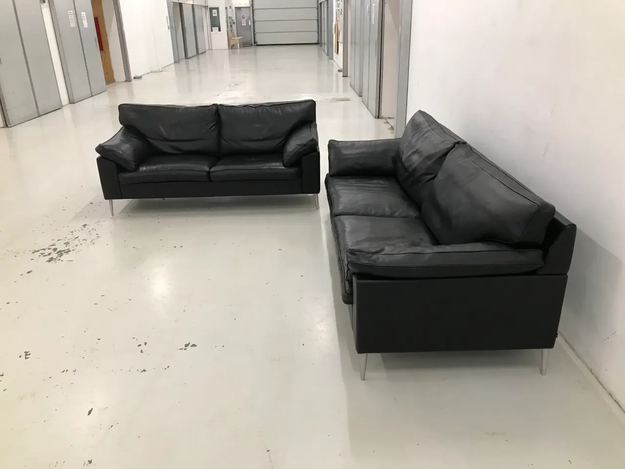 Billede 7 - Søren Lund SL329 2x3 Pers.Sofagruppe i sort læder.