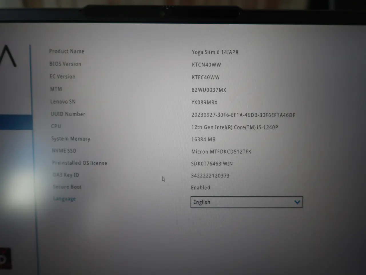 Billede 8 - Bærbar computer LENOVO YOGA Slim 6i