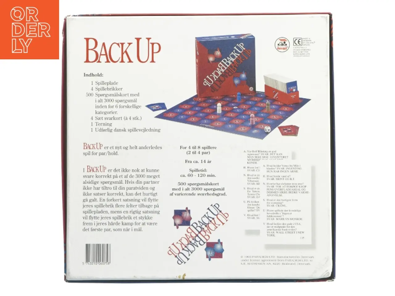 Billede 3 - Back Up brætspil fra Danspil (str. 27x27 cm)