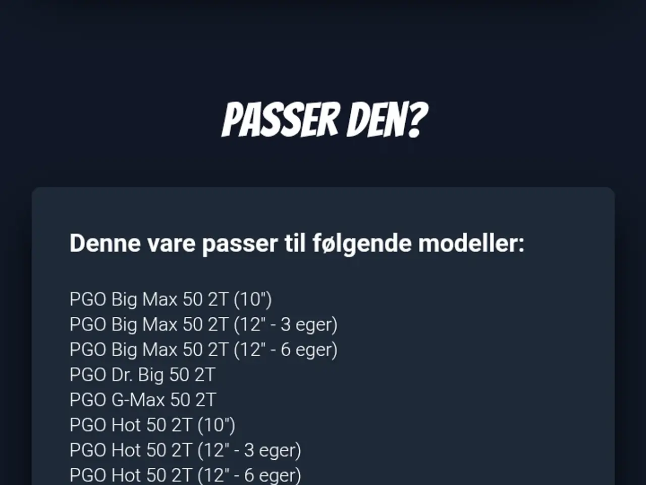 Billede 4 - Ny original bagskærm med beslag til pgo 