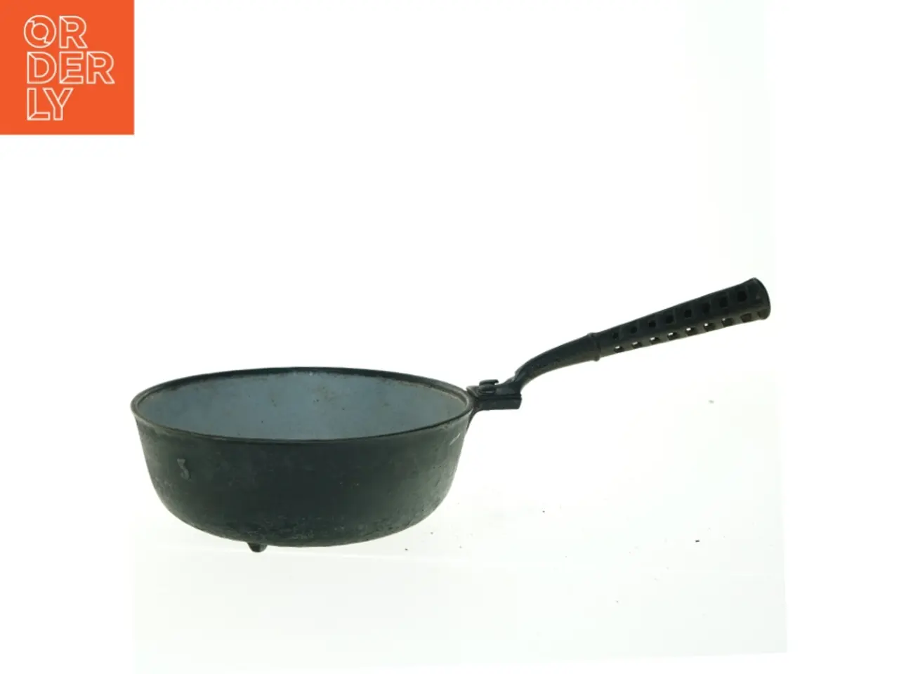 Billede 1 - Gammel emaljeret støbejerns stegepande kasserolle (str. 21 x 40 x 7 cm)