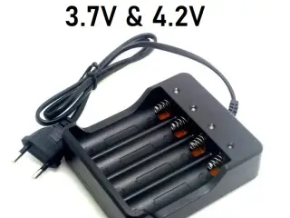 NY! Batterioplader til 18650 3.7V og 4.2V