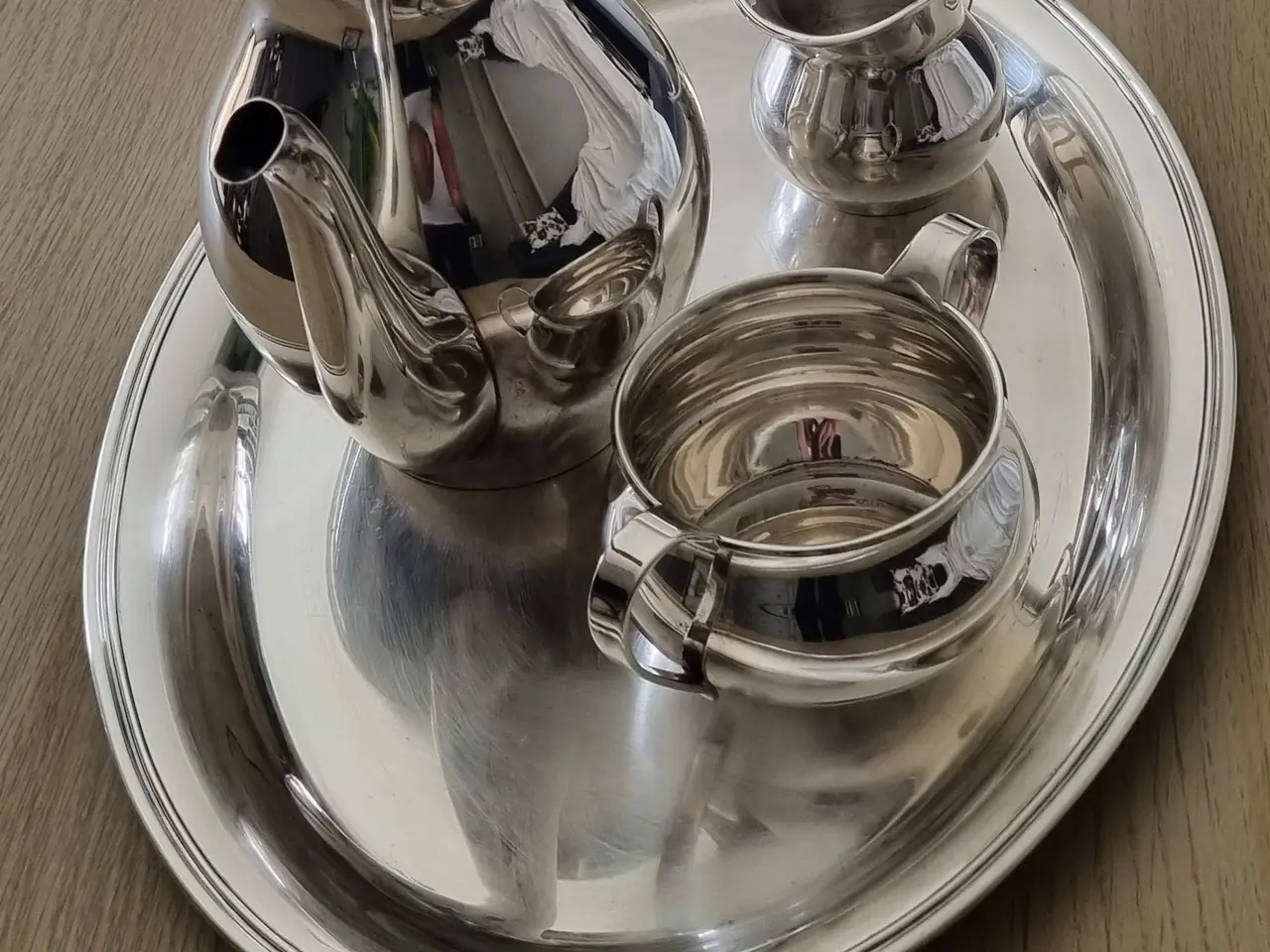 Billede 7 - Klassisk, nypudset kaffesæt fra Carl M. Cohr 1931