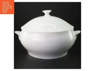 Porcelænsterrin med låg fra B&G (str. Ø 20x16 cm)