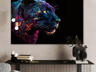 Panter på lærred i 120 x 80 cm