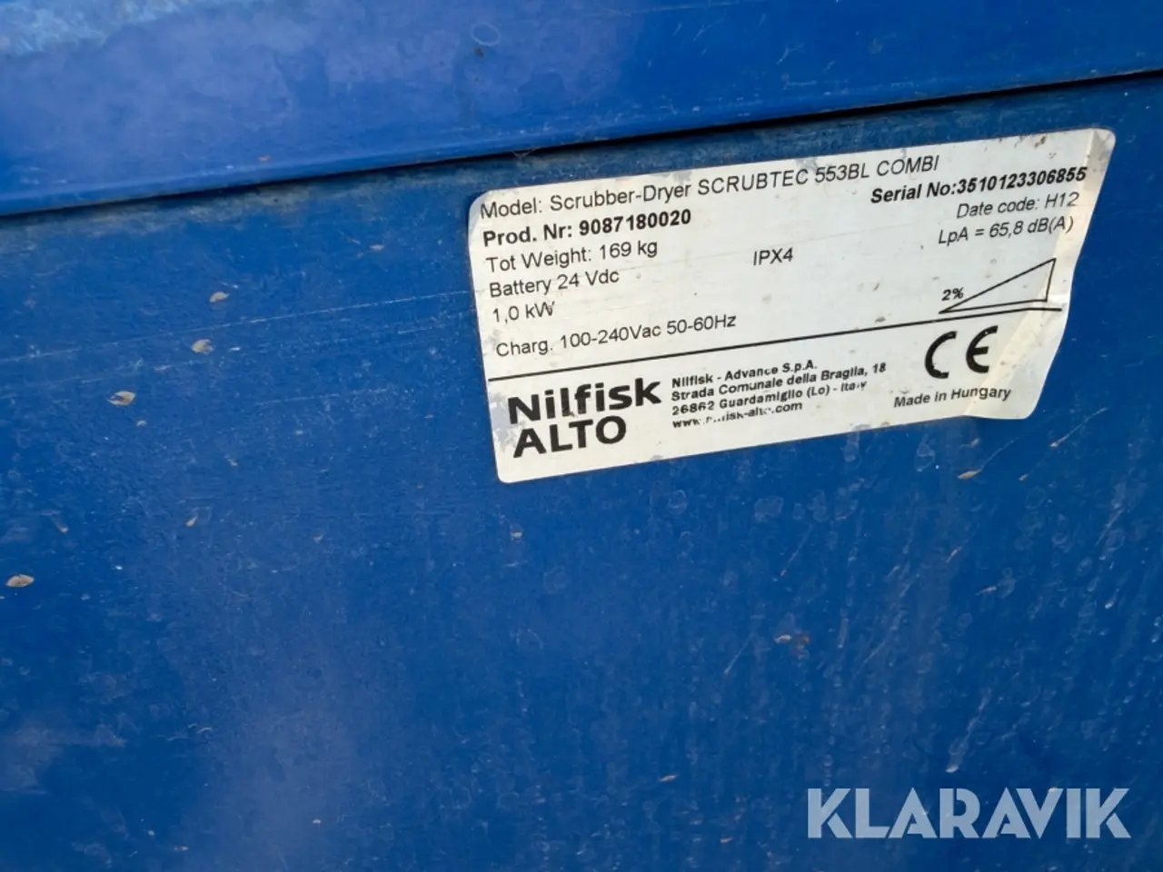 Billede 5 - Gulvvaskemaskine Nilfisk Scrubtec 553 BL - 1 styk
