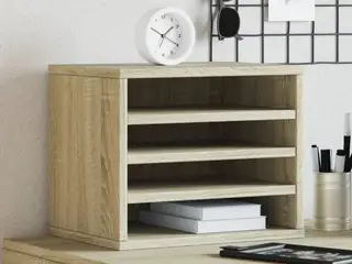 Dueslag til skrivebord 36×26×29,5 cm - konstrueret træ i sonoma-eg