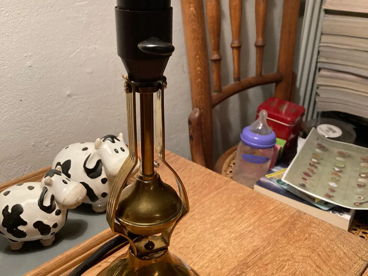 Billede 2 - Gammel messingbordlampe