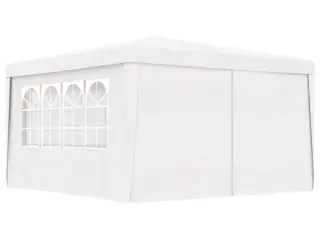 Festtelt med sidevægge 4x4 m 90 g/m² hvid