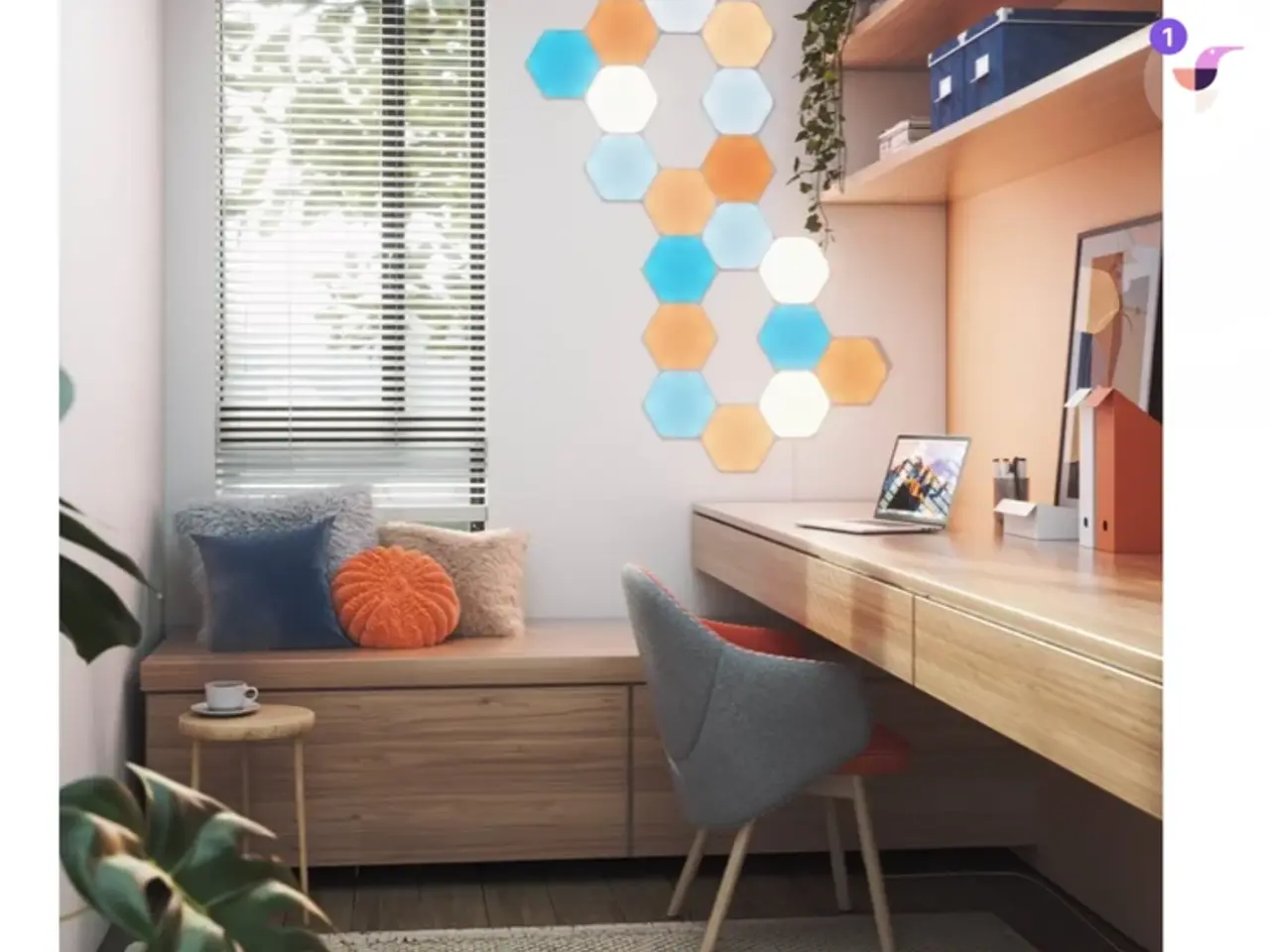 Billede 4 - Nanoleaf Shapes - Hexagons starter kit - 9 panels