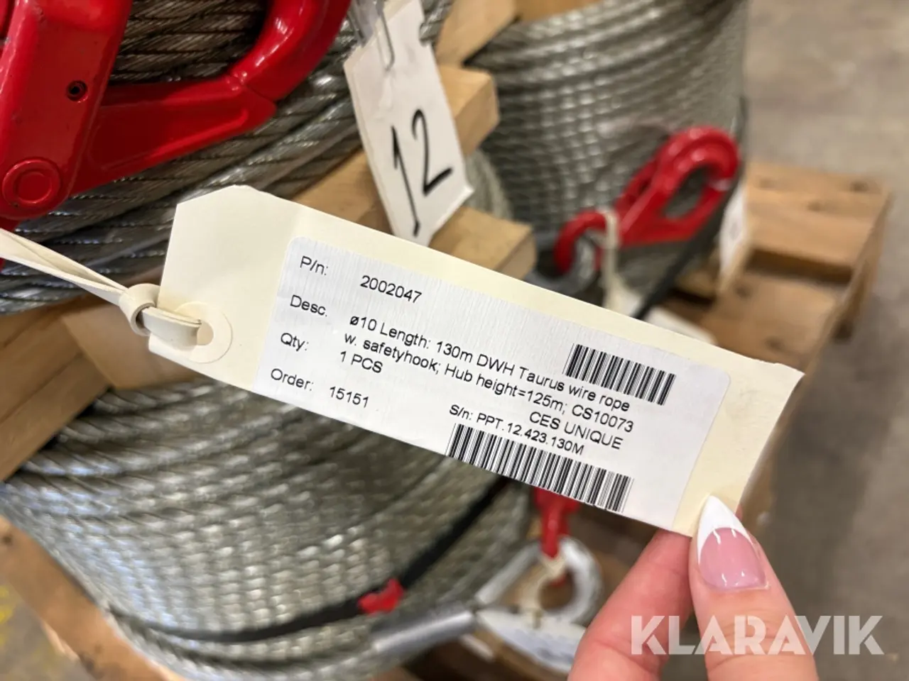 Billede 11 - Stålwire Drahtseilwerk Hemer Taurus wire top e. Safetyhook - 9 bundter / 1170m
