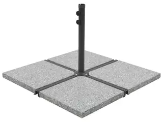 Vægtplade til parasol i granit 25 kg - firkantet, grå