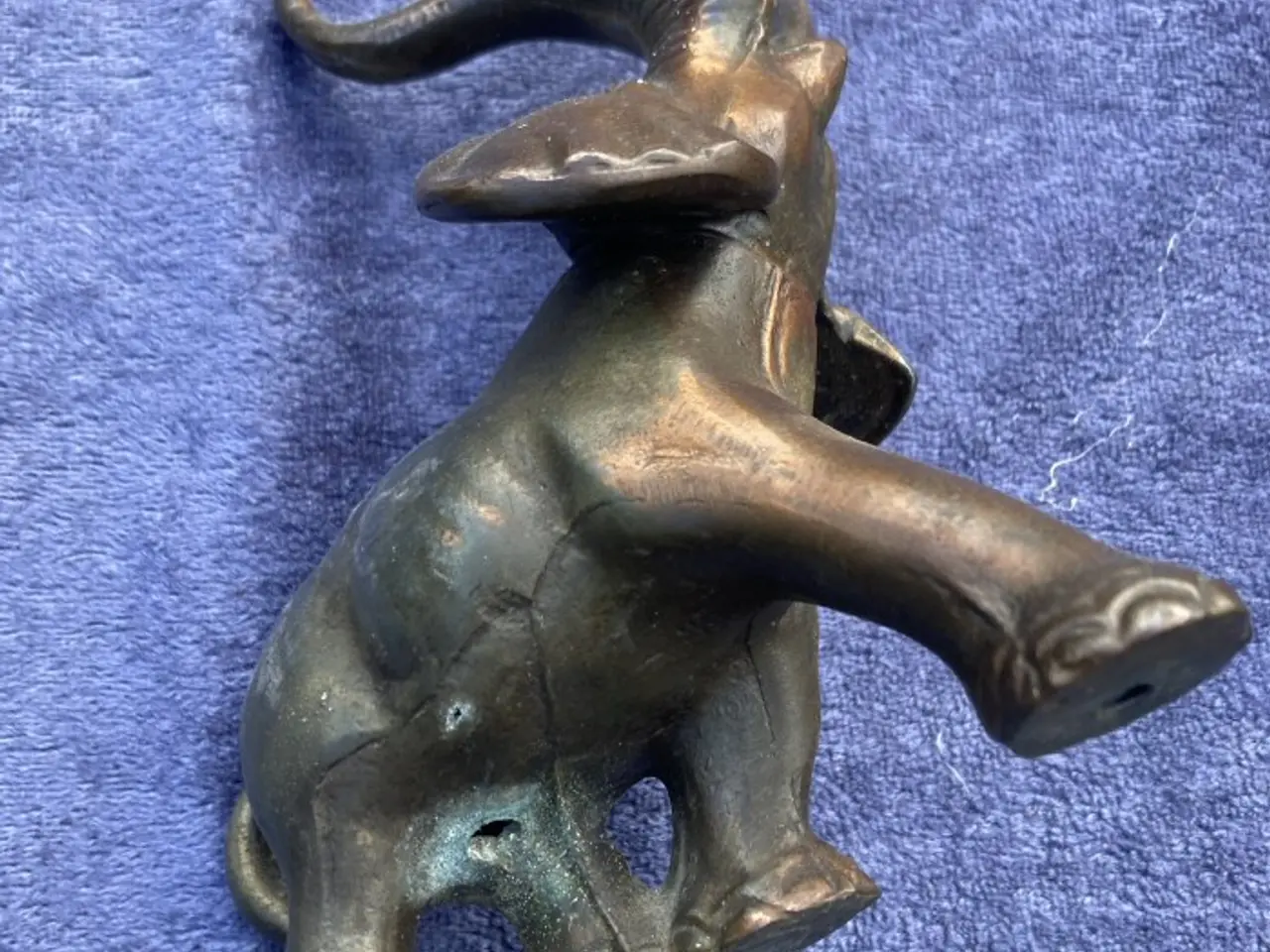 Billede 3 - Elefant figur i messing -12 cm høj