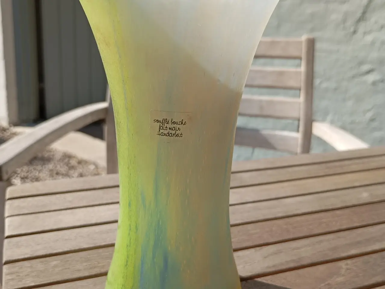 Billede 1 - Kulørt vase fra glaspusteri 