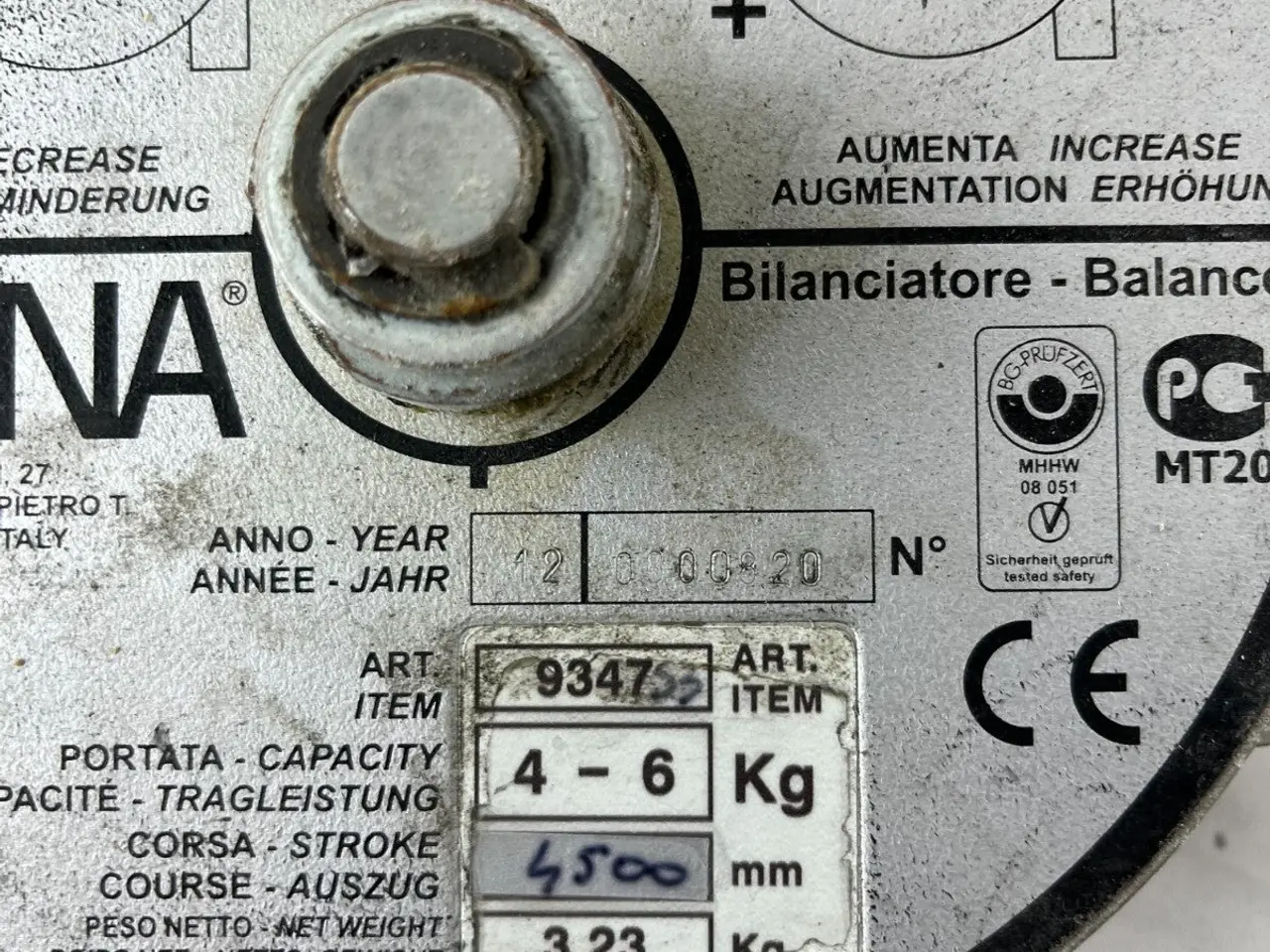 Billede 5 - Tecna 9347S Tool Balancer 4–6 kg 4500 mm Spring