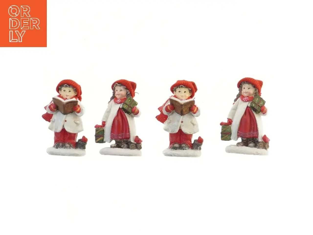Billede 1 - Dekorative julefigurer (str. 4 styk, 10 cm)