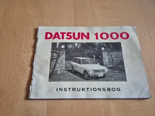 Instruktionsbog til Datsun 1000.