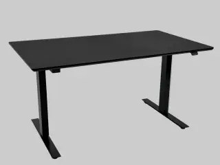 Hæve/sænkebord - Sort 140x80 cm