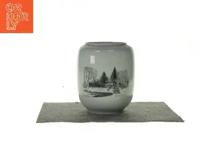 Vase med print  (str. HØ:23x13,5cm)