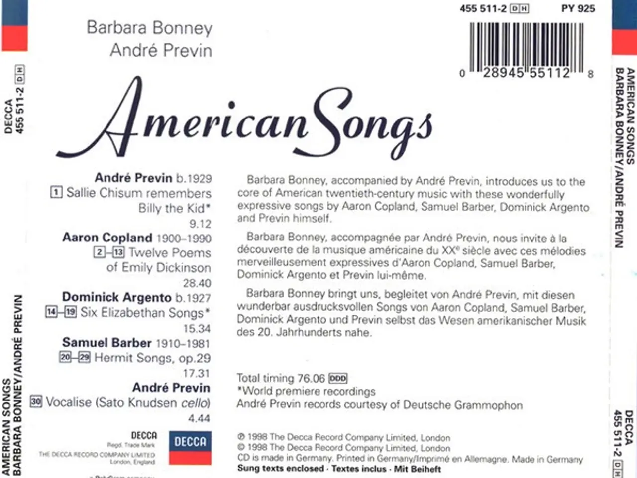 Billede 2 - Copland* – American Songs – CD