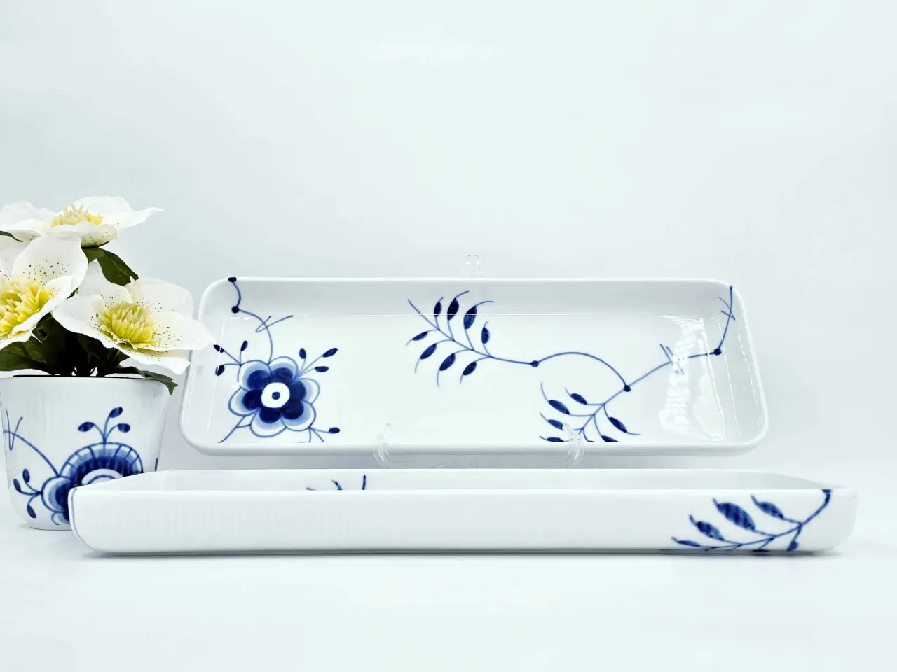 Billede 3 - Blå Mega Riflet Fad 1 sortering Porcelæn