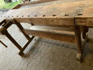 1 stk Rigtig Snedker Høvlebænk med Jernspindler