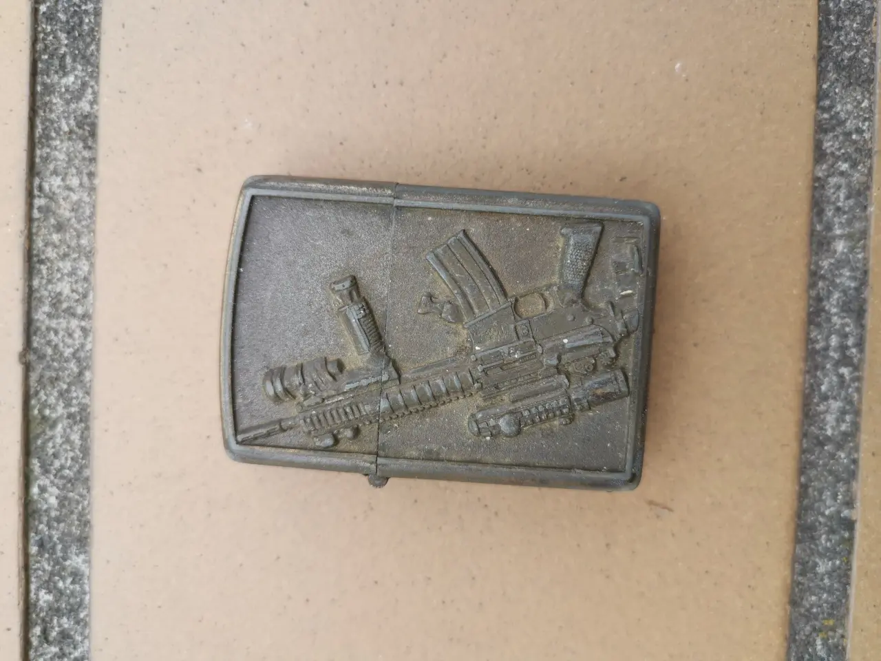 Billede 1 - FH Flame ligesom Zippo Lighter med maskinegevær