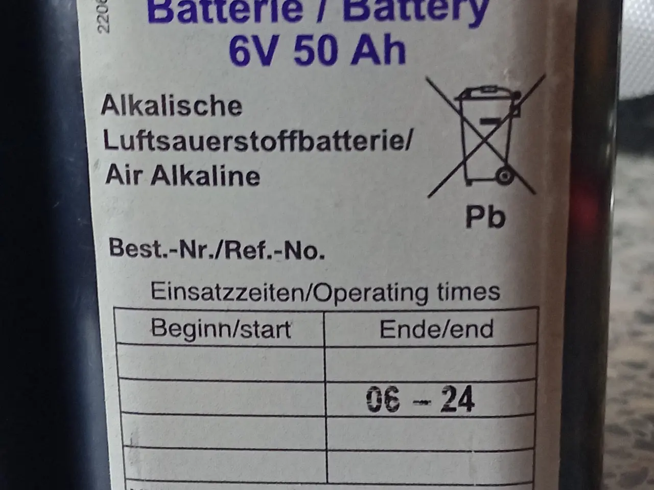 Billede 4 - batteri - Wemas W50 - 6V 50