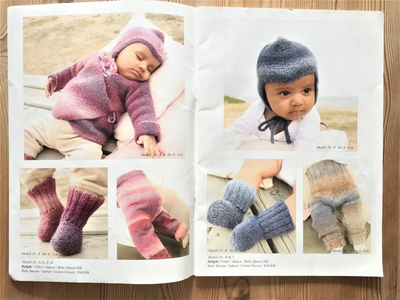 Billede 2 - Drops babystrik nr. 20, str. 0-4 år og 0-6 år