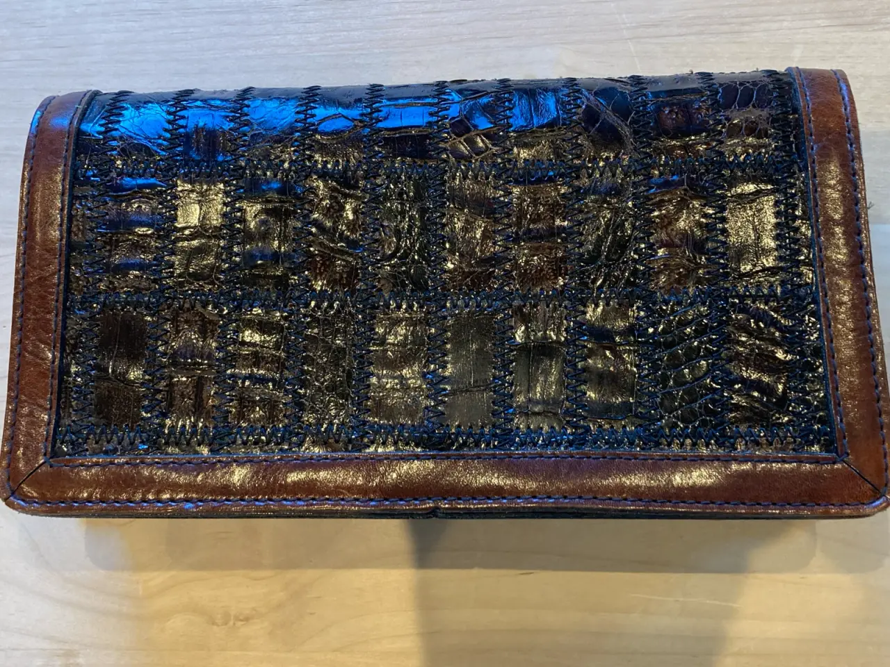 Billede 1 - Lækker vintage clutch-taske i læder