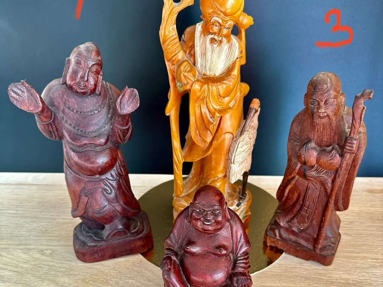 Billede 12 - Vintage/ antikke håndskårede orientalske figurer