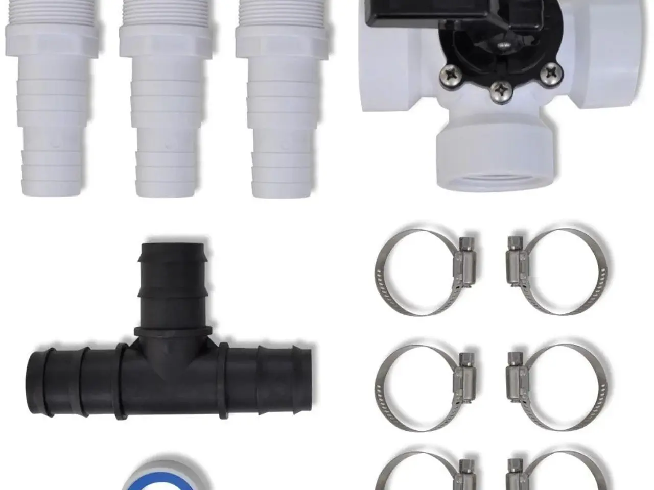 Billede 1 - Bypass-kit til soldrevet poolvarmer - 3-vejs ventil og tilbehør