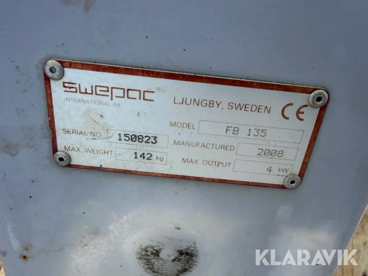 Billede 5 - Pladevibrator Swepac FB 135 - 1 styk