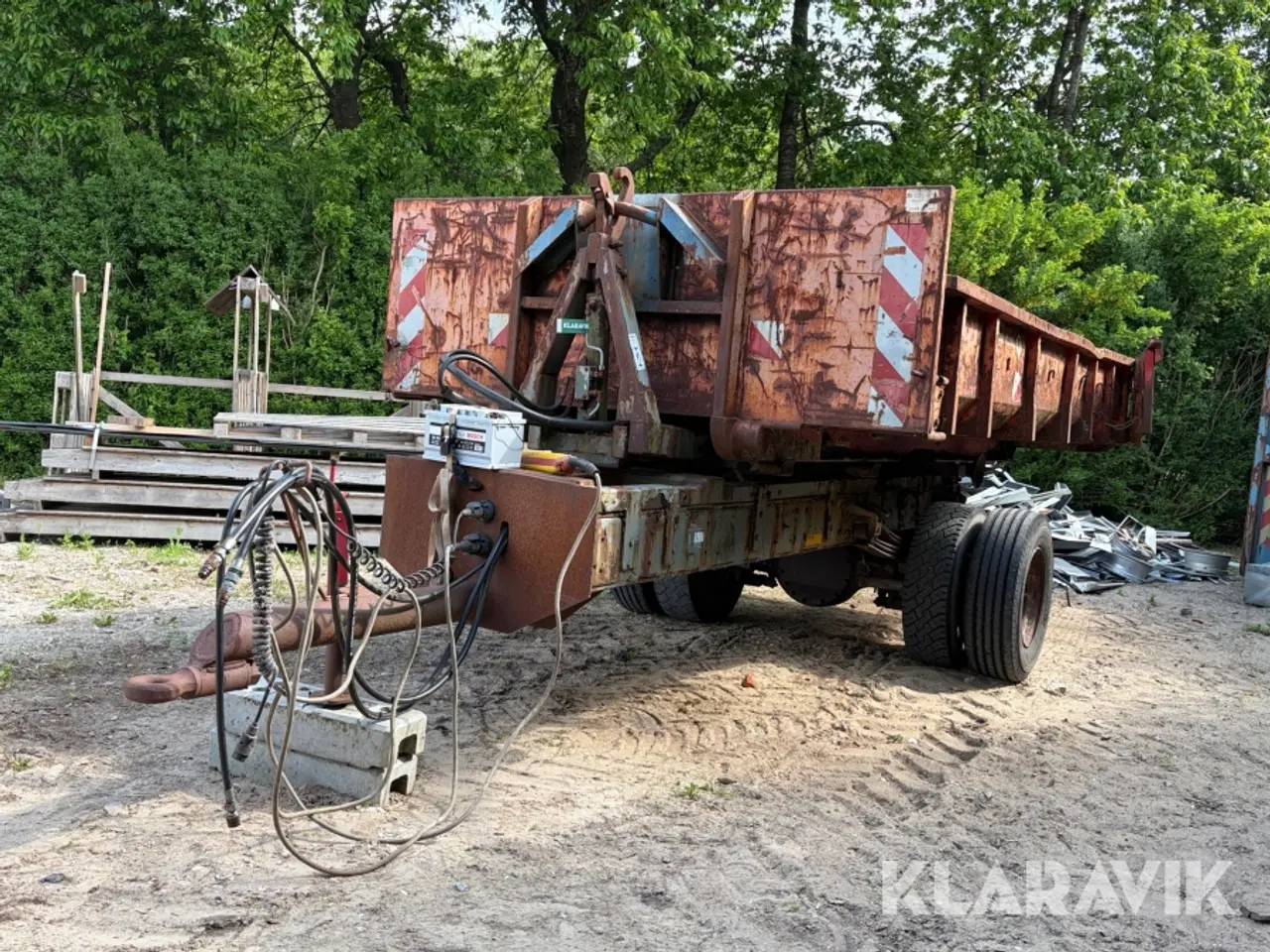 Billede 1 - Kroghejsevogn med containerlad