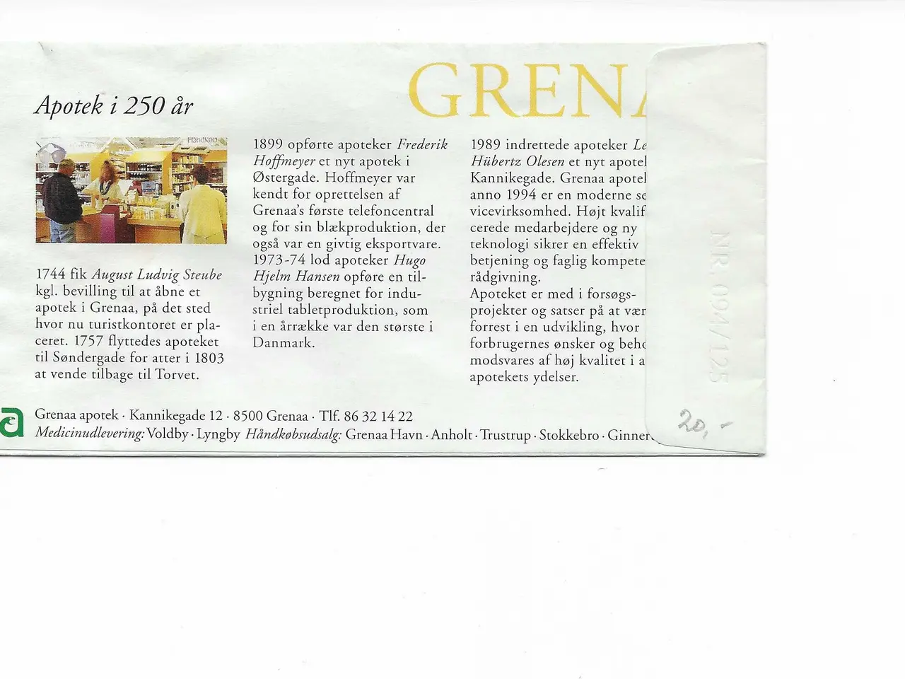 Billede 2 - Grenå Apotek 7x14 cm.