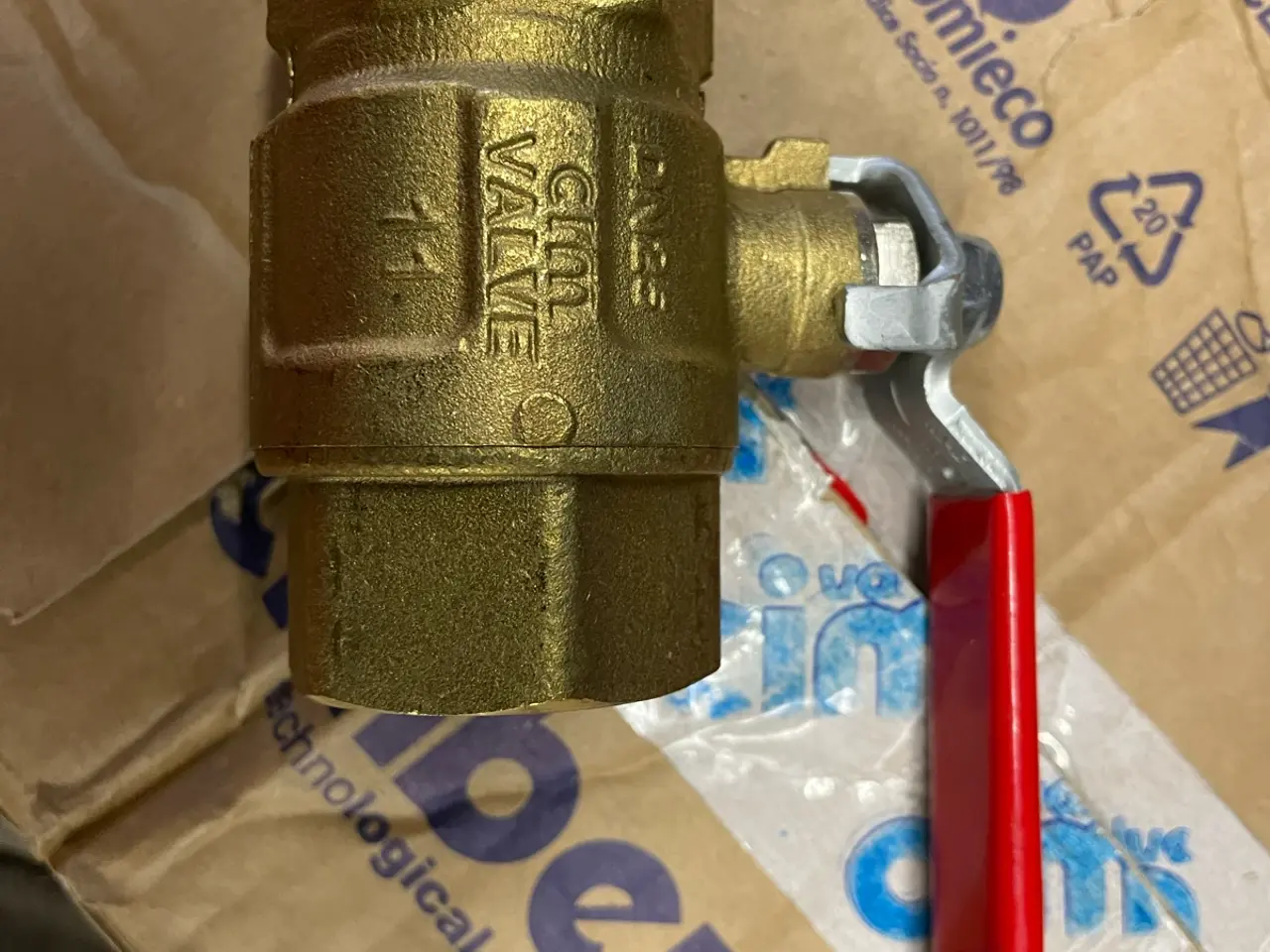 Billede 1 - Ny VIR kuglehane 1¼” DN32 PN32 – Made in Italy