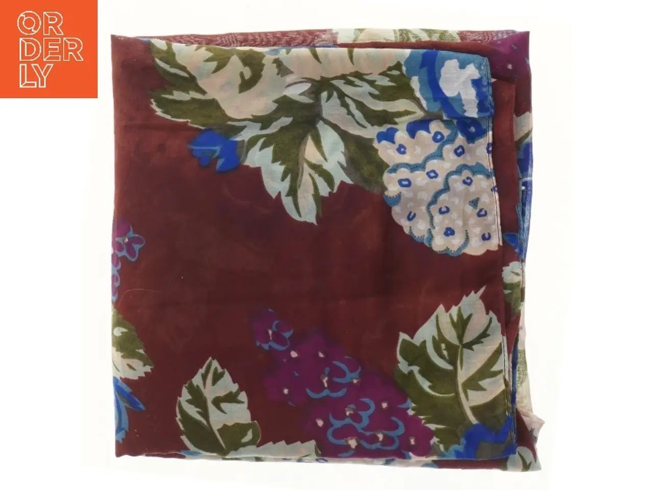 Billede 1 - Blomstret tørklæde (str. 80x100 cm)