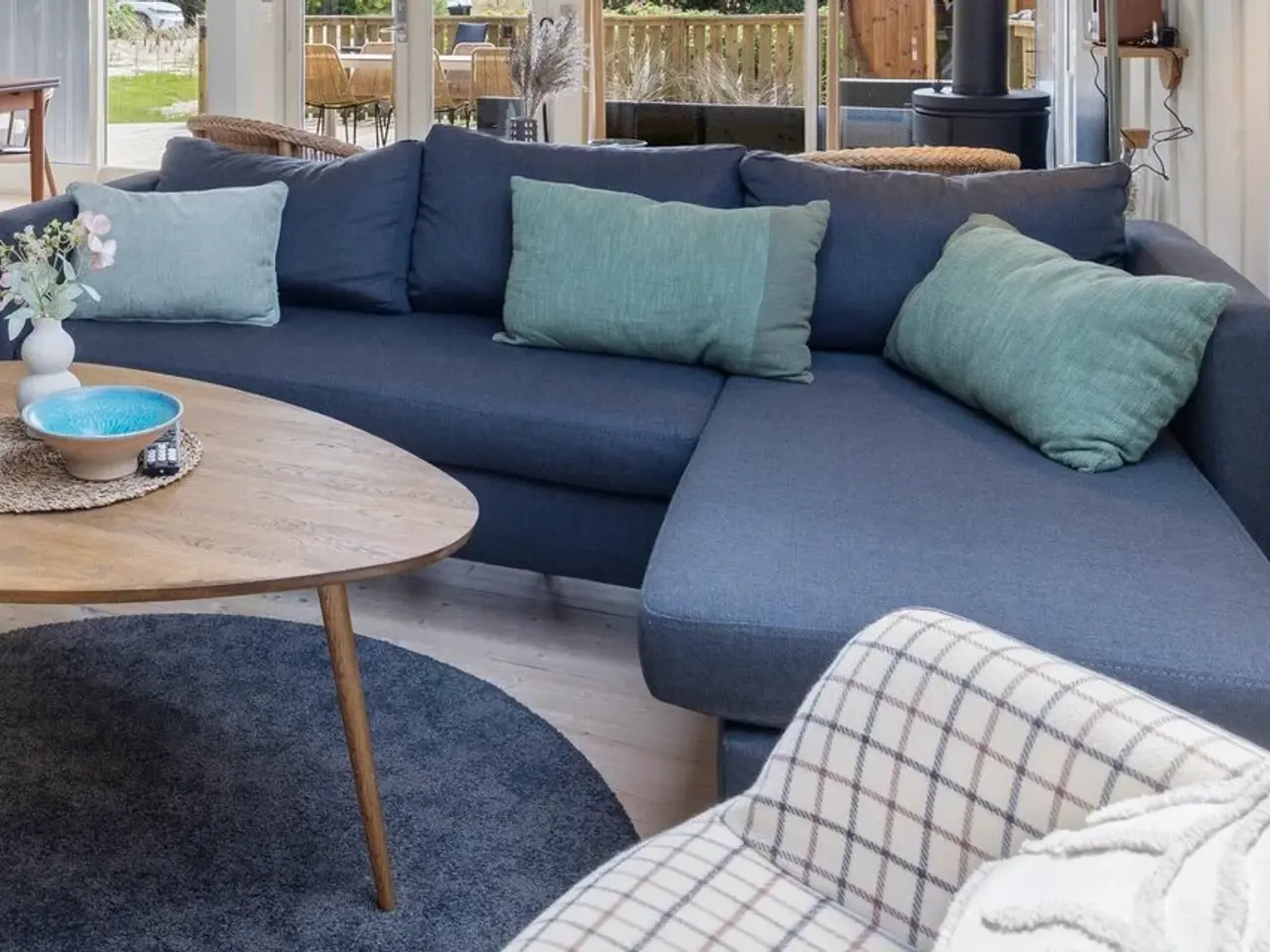 Billede 1 - Koksgrå sofa m chaiselon