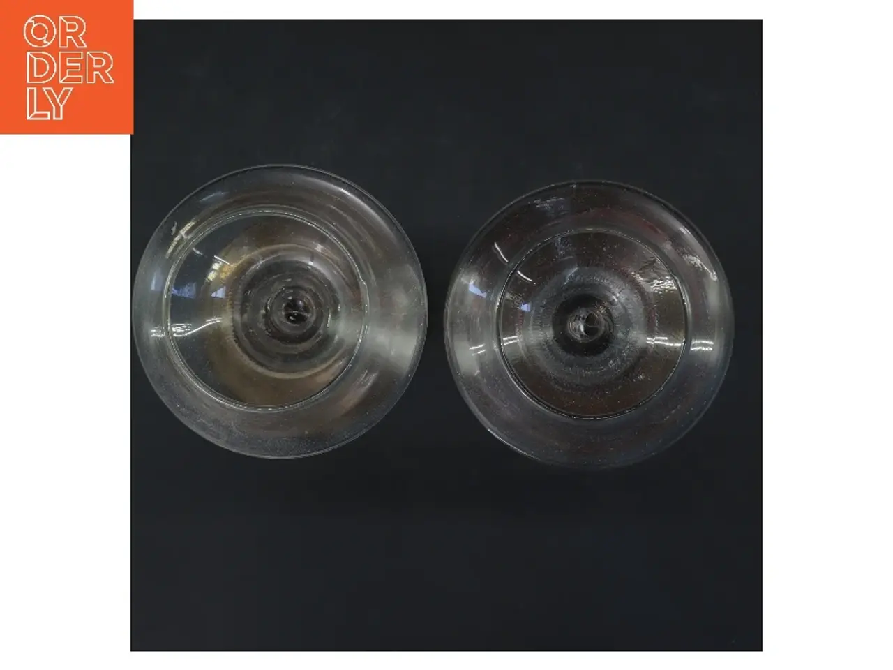 Billede 2 - Glas med brun fod (str. 2 stk Ø 6 cm længde 21 cm)