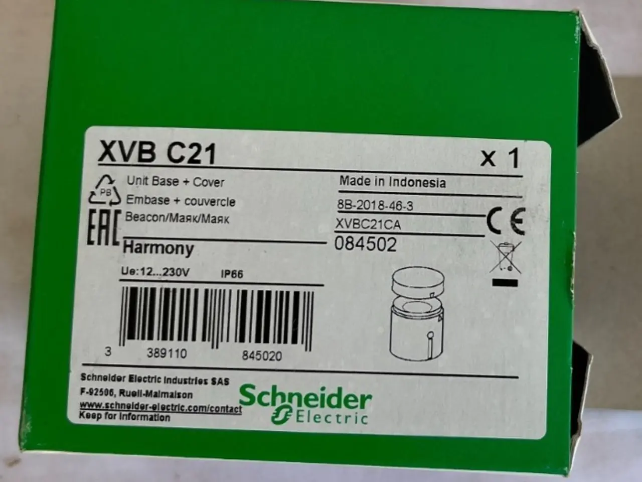 Billede 1 - Schneider Electric XVB C21 Harmony Unit Base Cover
